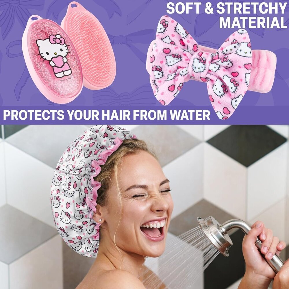 Hello Kitty Shower Accessories Kit Girl Women Kids Toiletry Travel Gift - Picture 3 of 6